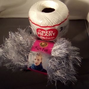 Crochet Thread and Fun Fur Yarn